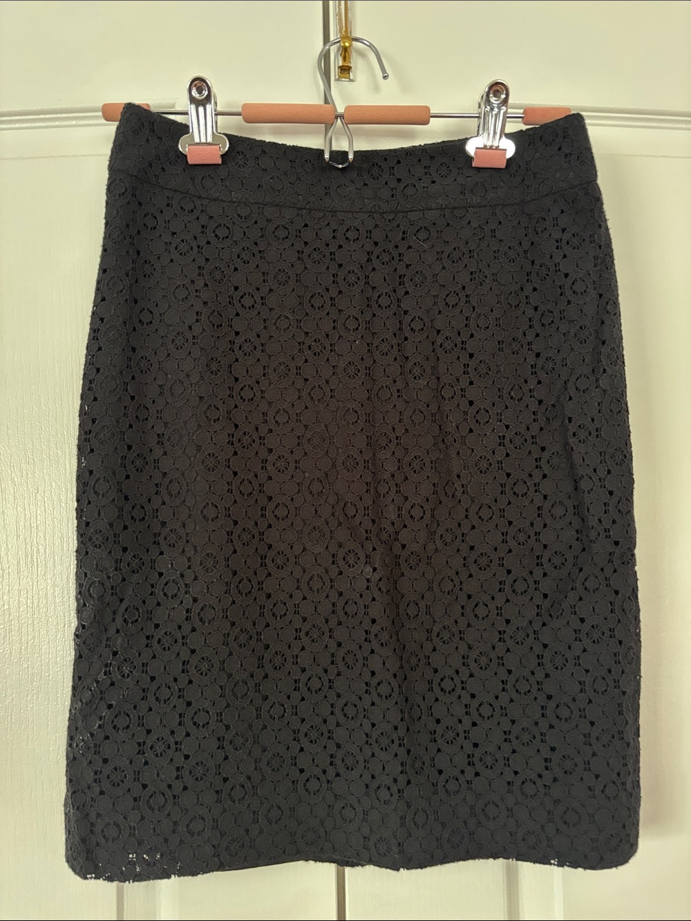 Banana Republic Black Lace Pencil Skirt - Women's Classic